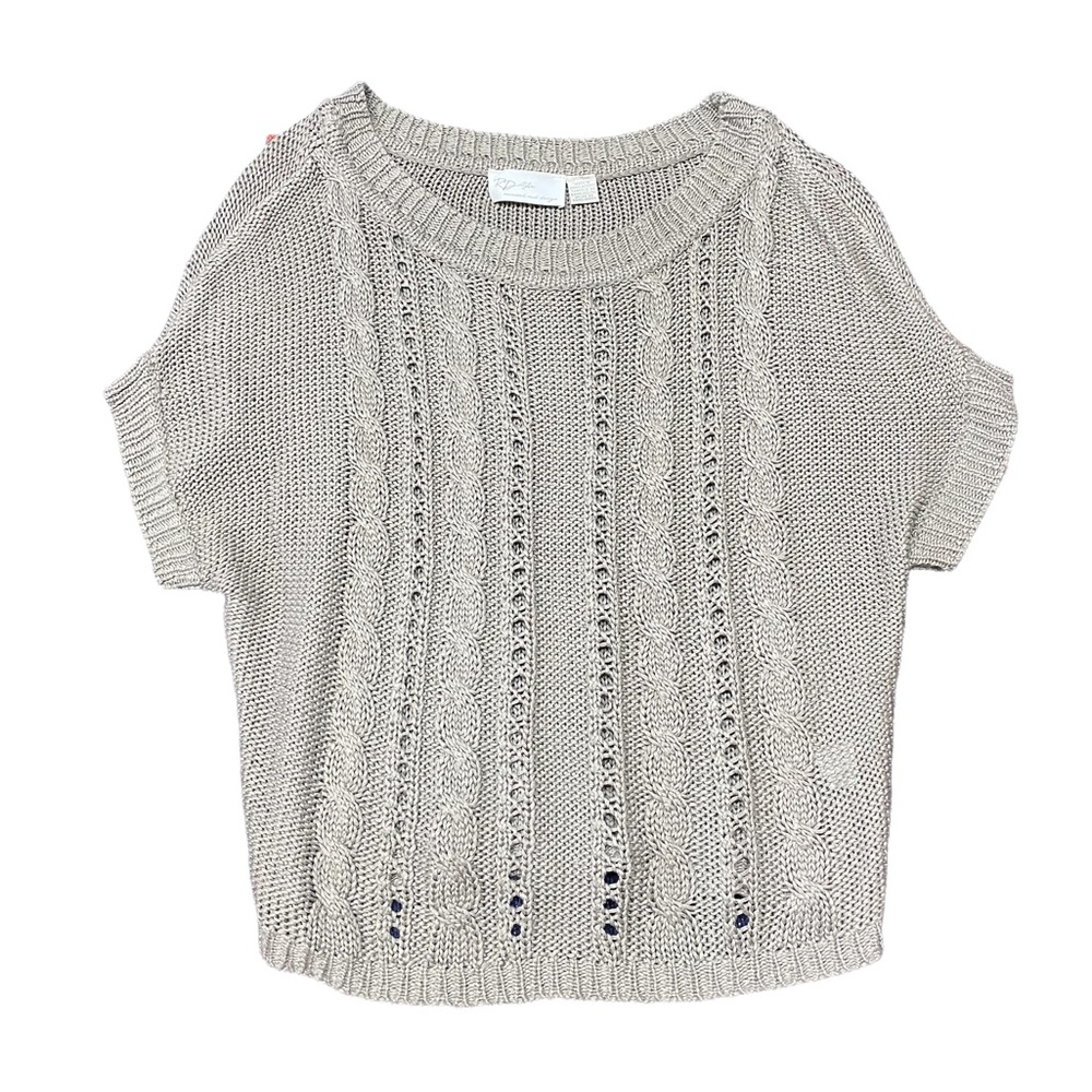 RD Style | Tan Cable Knit Vest Sweater